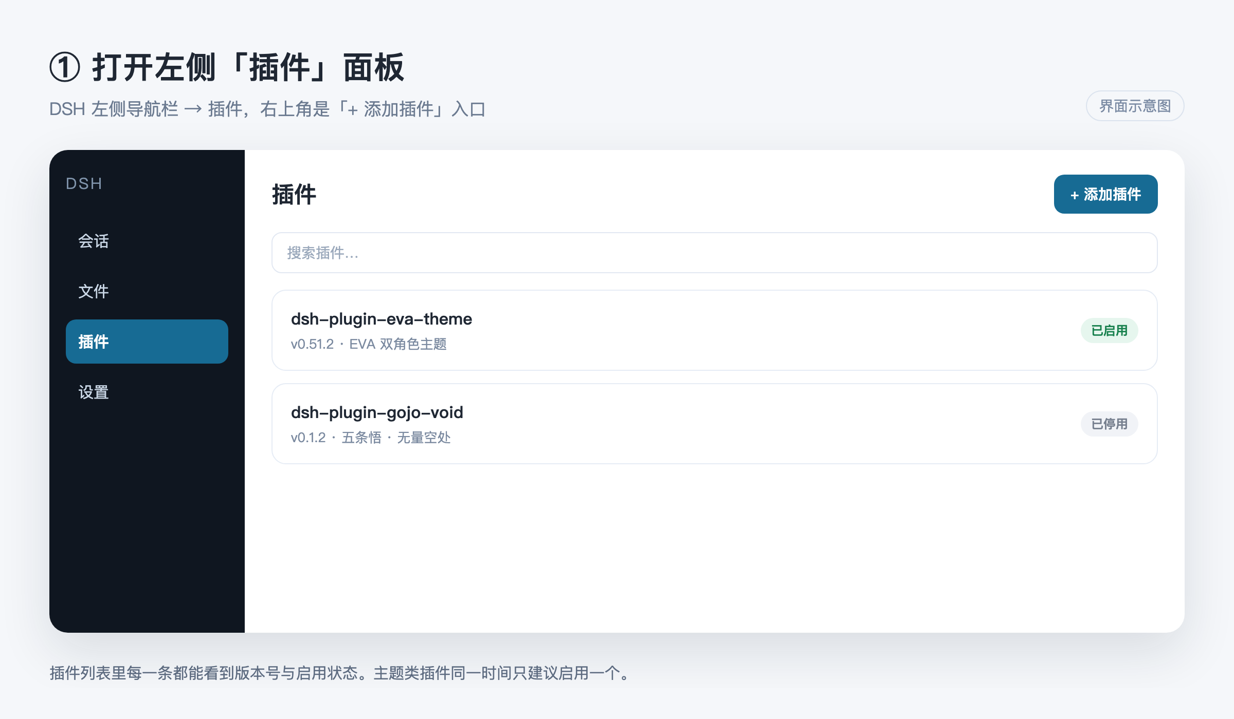 插件面板结构 插件面板结构
